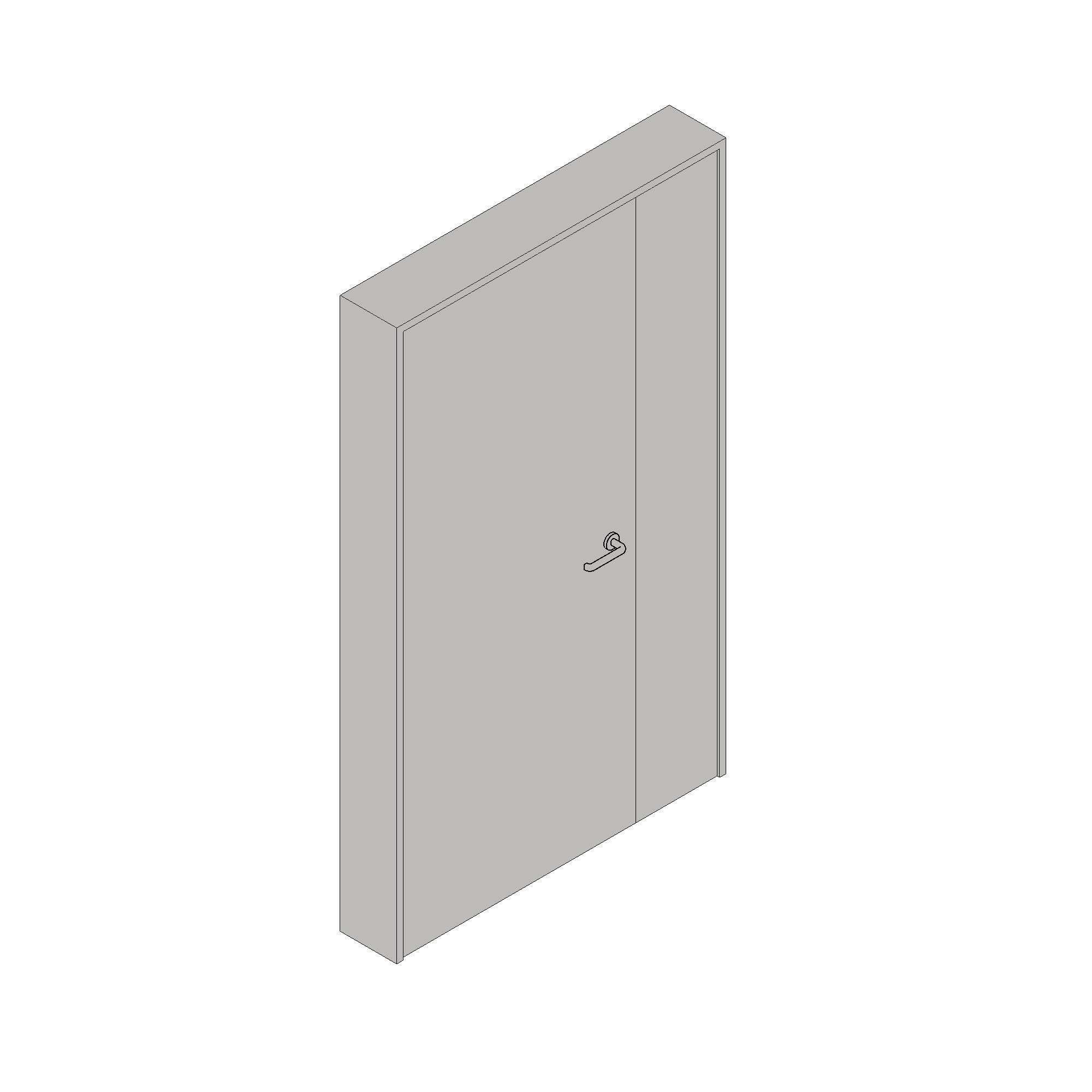 Cửa đi 2 cánh lệch - Family Revit