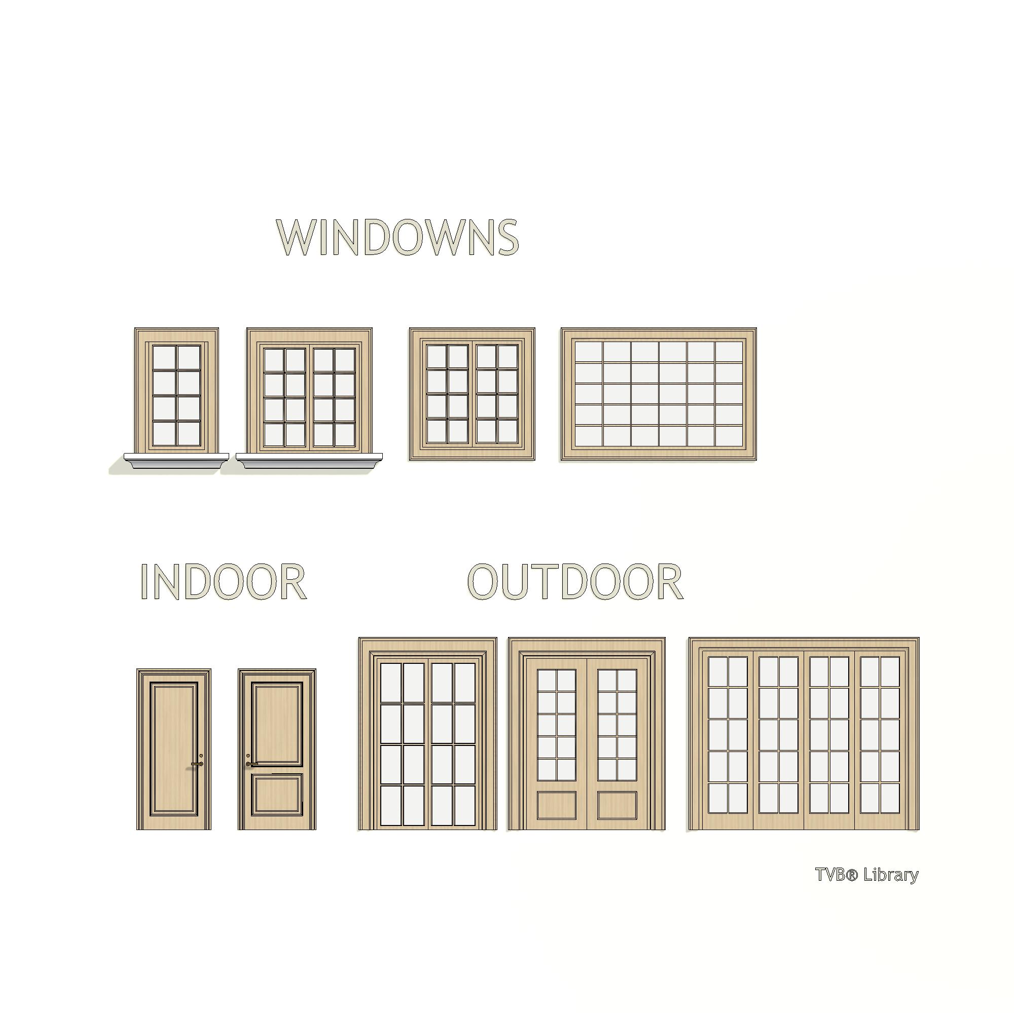 Cửa Sổ Ngoại Thất 2 Cánh Mẫu 02 0065 - Family Revit - Ảnh 2