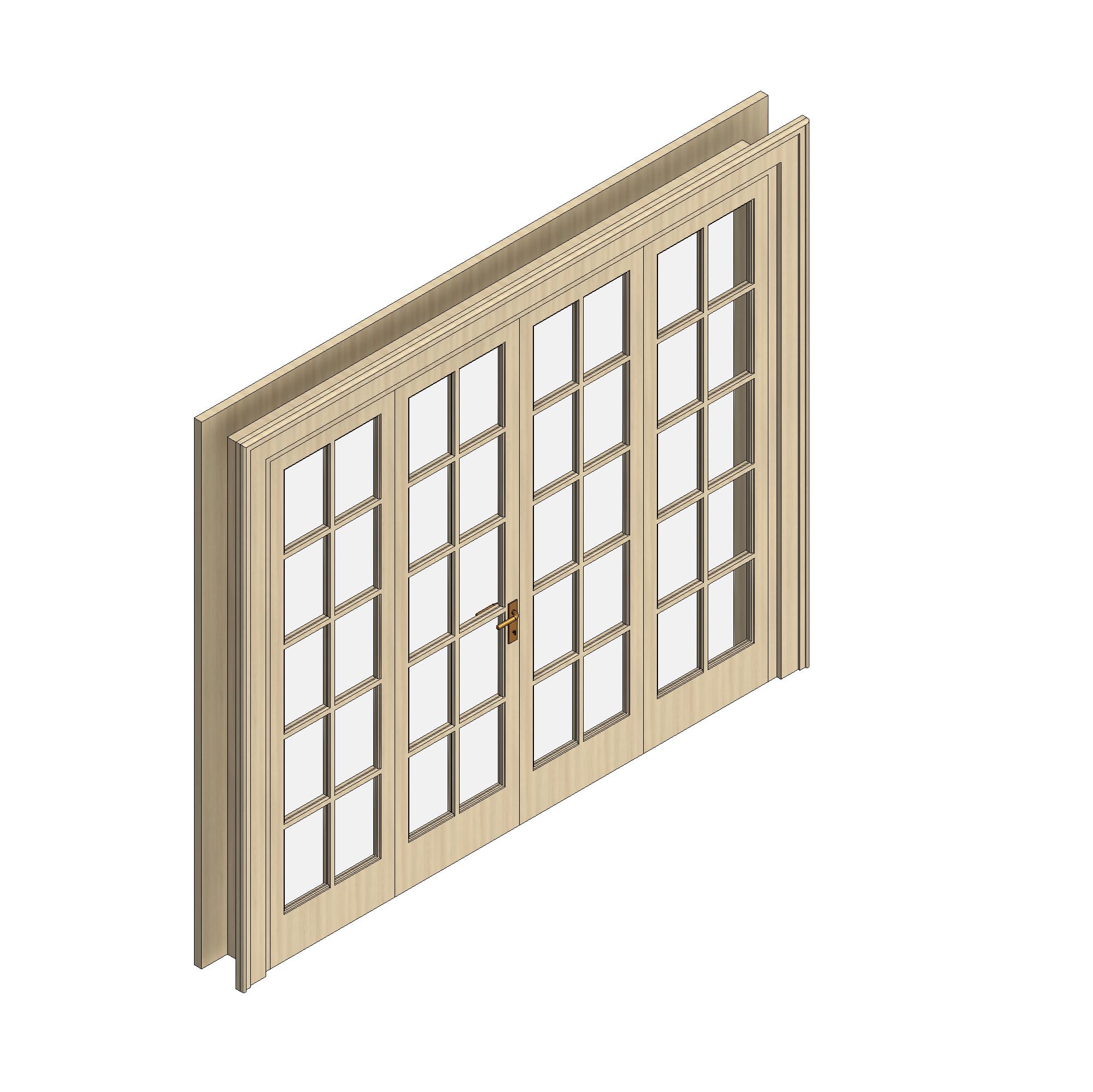 Cửa Ngoại Thất 4 Cánh 0062 - Family Revit